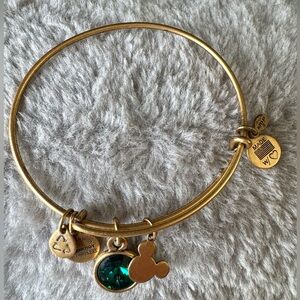 Alex and Ani Disney Charm Bangle with Emerald Green Crystal